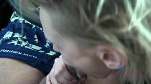 You head out for a day with Emma, and play with her pussy in the car.